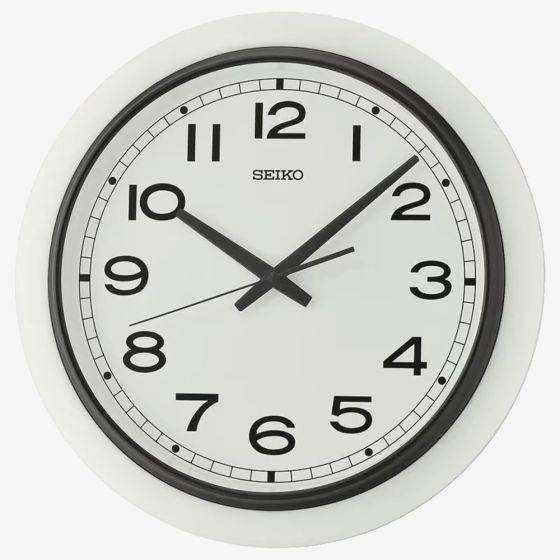 Seiko Clocks Timeless White Quiet Sweep Wall Clock QXA813W