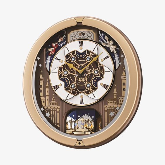 Seiko Clocks Gold Melody In Motion Musical Wall Clock QXM350G