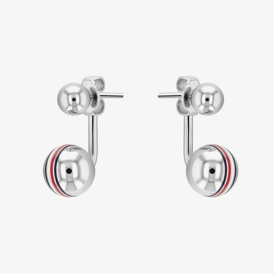 Tommy Hilfiger Ladies Logo Dropper Stud Earrings 2780496