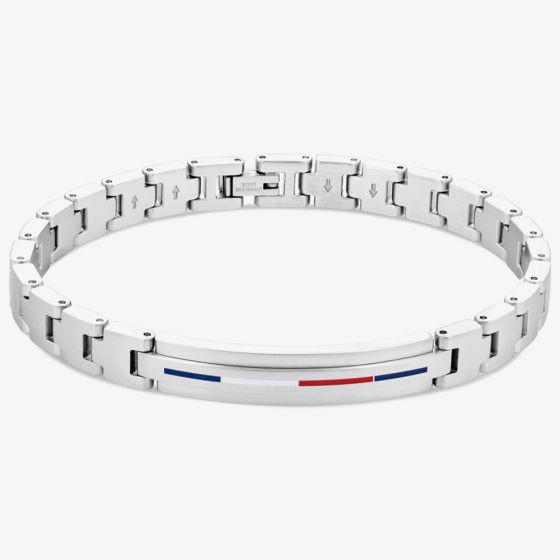 Tommy Hilfiger Mens Silver Logo ID Bracelet 2790313