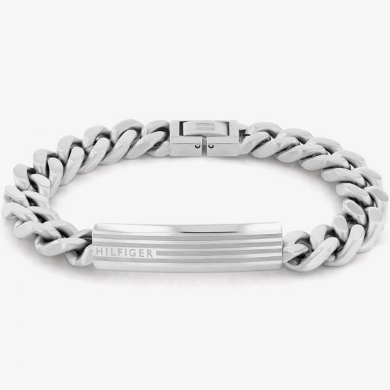 Tommy Hilfiger Mens Stainless Steel ID Bracelet 2790345