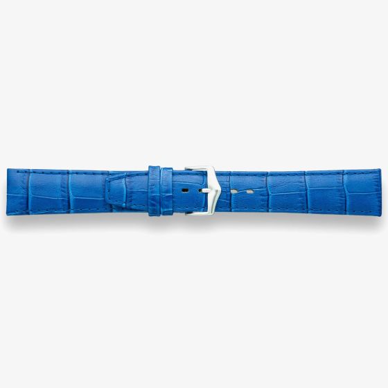 Darlena Lulworth Blue Leather Silver Buckle Watch Strap 1209