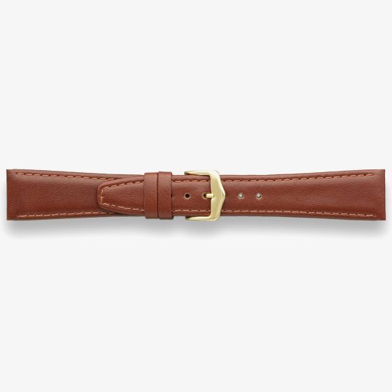 Darlena Montrose Brown Leather Gold Buckle Watch Strap 1217