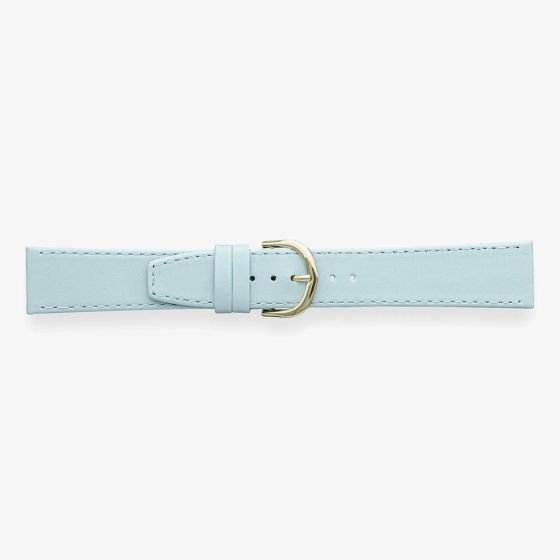 Darlena Windsor Pastel Blue Leather Gold Buckle Watch Strap