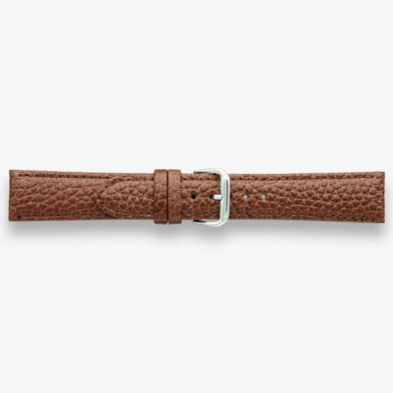 Darlena Harrow Brown Leather Silver Buckle Watch Strap 1003