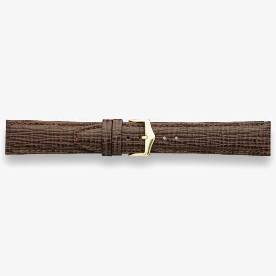 Darlena Huntingdon Brown Leather Gold Buckle Watch Strap 1205
