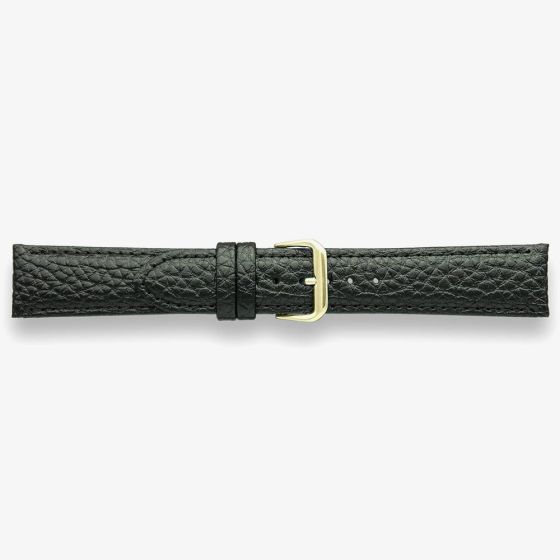 Darlena Harrow Black Leather Gold Buckle Watch Strap1003