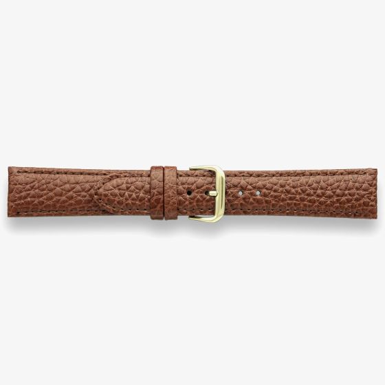 Darlena Harrow Brown Leather Gold Buckle Watch Strap 1003