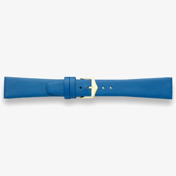 Darlena Henley Blue Leather Gold Buckle Watch Strap 1301