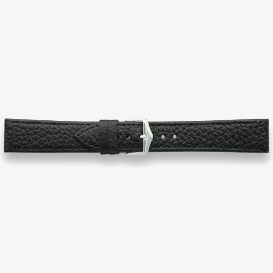 Darlena York Black Anti Allergy Leather Watch Strap LS1302 BLK SS