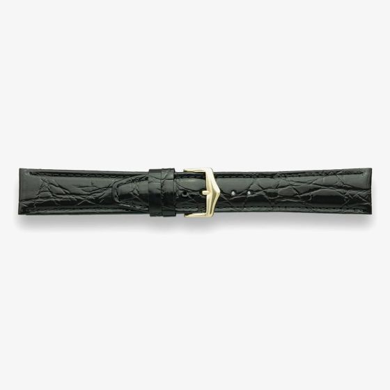 Darlena Tewkesbury Black Crocodile XL Leather Watch Strap LS1355XL BLK Y