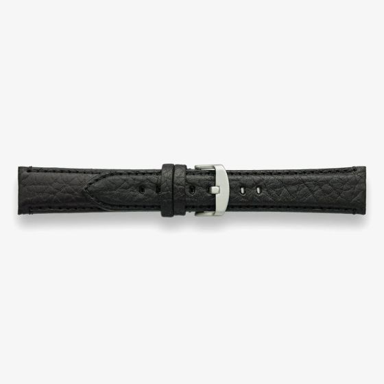 Darlena Redhill Black Bison Leather Watch Strap LS1358 BLK SS