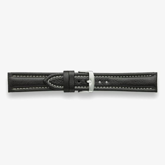 Darlena Bath Black Padded Leather Watch Strap LS1370 BLK SS