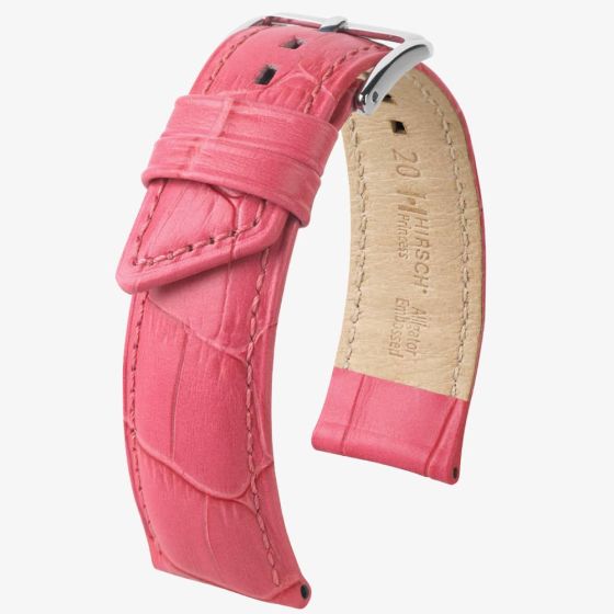 HIRSCH Princess Medium Pink Leather Watch Strap 02628125-2