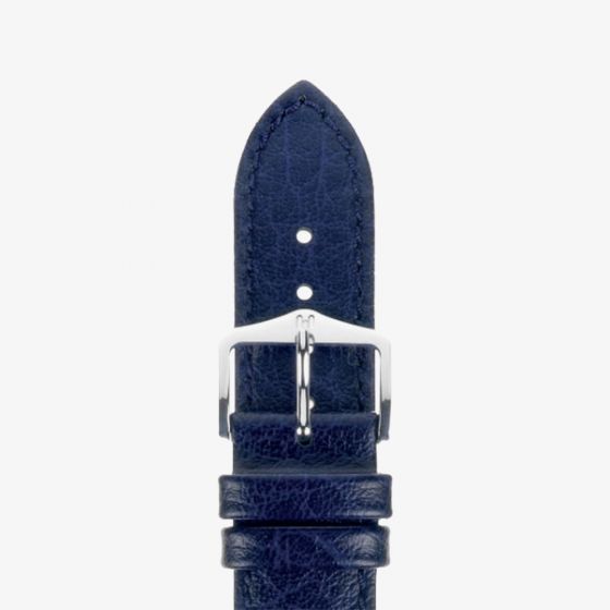 HIRSCH Highland Medium Blue Leather Watch Strap 04302180-2