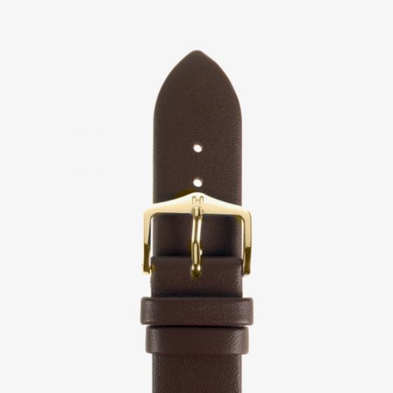 HIRSCH Italocalf Medium Brown Leather Watch Strap 17802010-1