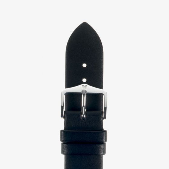 HIRSCH Italocalf Long Black Leather Watch Strap 17822050-2