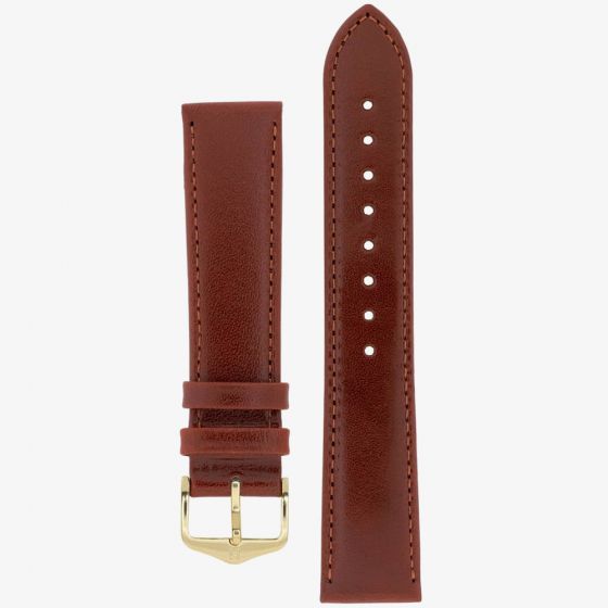 HIRSCH OSIRIS Medium Mid Brown Calf Leather Watch Strap 034 75 1 15-1