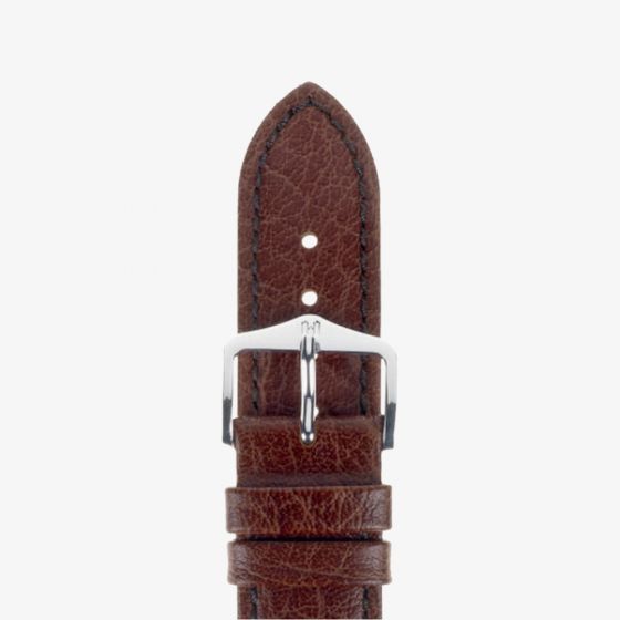 HIRSCH Highland Long Brown Leather Watch Strap 04302010-2