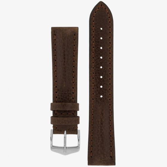 HIRSCH LUCCA Long Tuscan Brown Leather Watch Strap 049 02 0 10-2