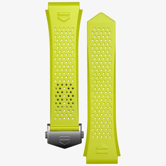TAG Heuer Connected 45mm Calibre E4 Lime Yellow Rubber Watch Strap BT6267