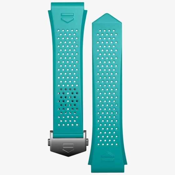 TAG Heuer Connected 45mm Calibre E4 Light Blue Rubber Watch Strap BT6268