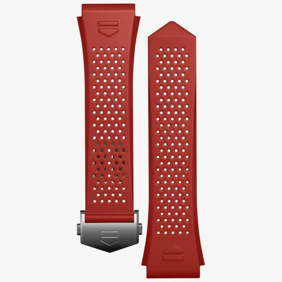 TAG Heuer Connected 45mm Calibre E4 Red Rubber Watch Strap BT6264