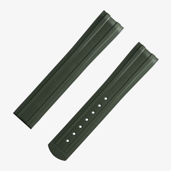 OMEGA 42mm Seamaster Diver 300M Green Rubber Watch Strap O032Z017213