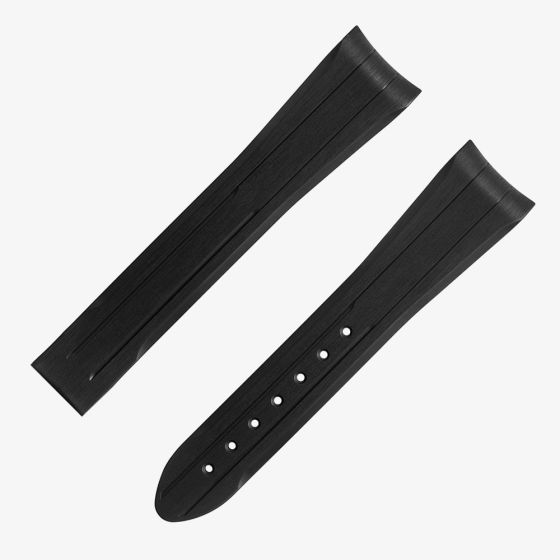 OMEGA 42mm Speedmaster Moonwatch Black Rubber Watch Strap O032Z017245