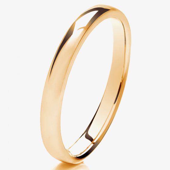 18ct Yellow Gold 2.5mm Soft Court Wedding Ring 2.5LMS-18Y
