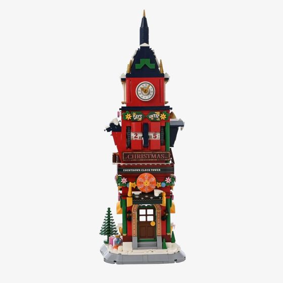Toy Shop Christmas Clock Tower Brick Building Set Accessory XM15905