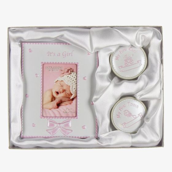 Celebrations Baby Girl Photo Frame Gift Set CG409