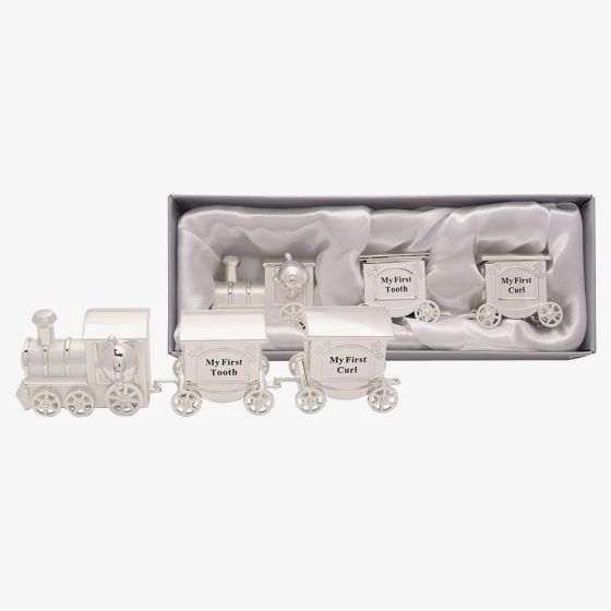 Celebrations Silverplated My First Tooth & Curl Train Set Gift CG423