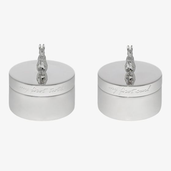 Peter Rabbit Silver Plated First Tooth And Curl Trinket Box A32329