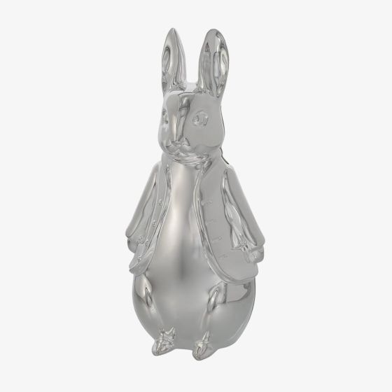 Peter Rabbit Silver Plated Sculpted Money Box A32330
