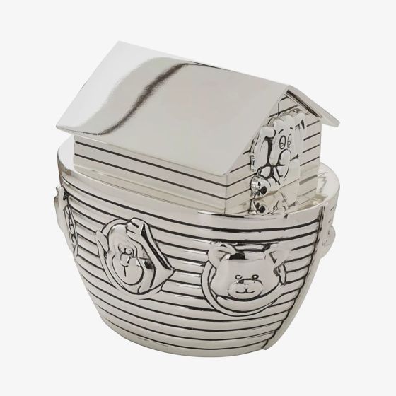Bambino Silver Plated Noah Ark Money Box Accessory WY5086