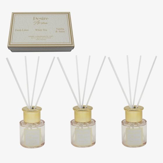Desire Aroma Cocoa Set Of 3 Diffusers LP76766A
