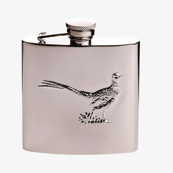 Harvey Makin Classic Metal Pheasant Hip Flask HM2757