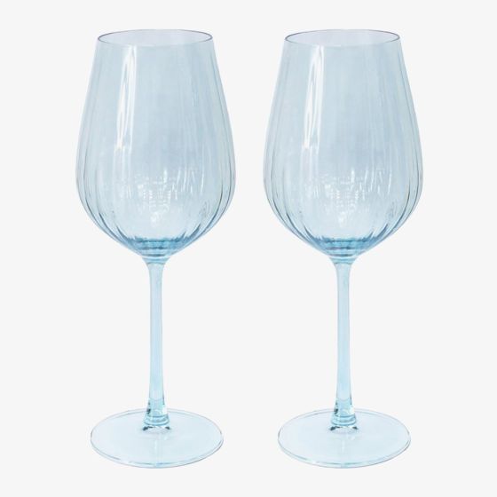 Set Of Two Wine Glasses Blue LP77867A