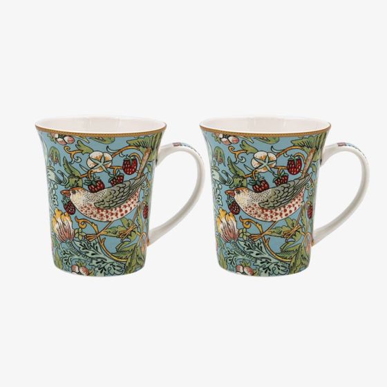 William Morris Set Of Two Strawberry Thief Mugs LP96636A