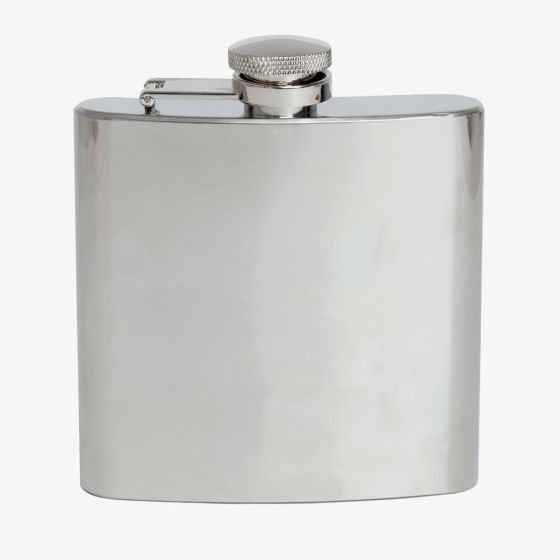 Brushed Stainless Steel Engravable 6oz Hip Flask HF-18