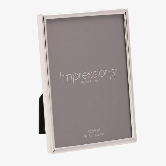Impressions Silver Thin Oblong Photo Frame 3.5X5 8156