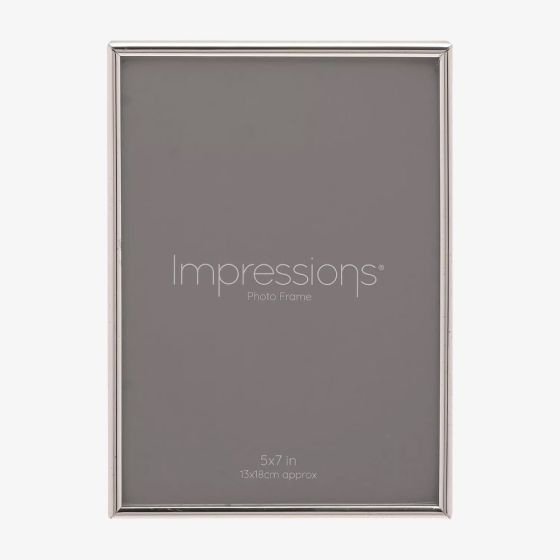 Impressions Silver Thin Oblong Photo Frame 5X7 8158