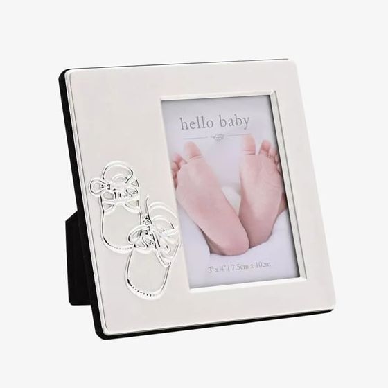 Hello Baby Silver Plated Booties Icon Photo Frame CG2021