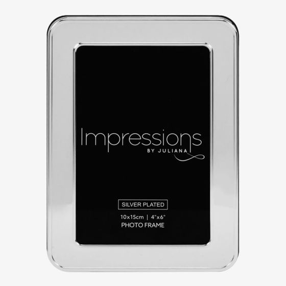 Impressions Silver Plated Round Edge 4x6 Inch Photo Frame FS104146