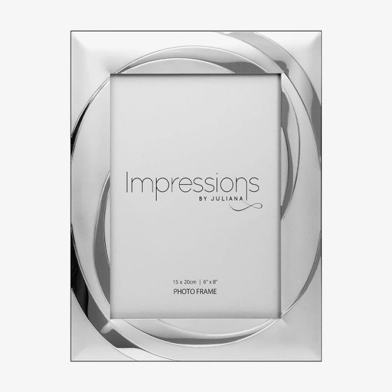 Impressions Silverplated Two Tone Swirl 6x8 Inch Photo Frame FS100768