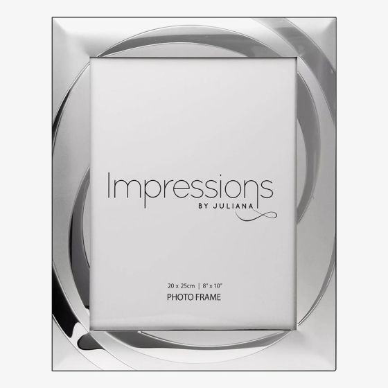 Impressions Silver Plated Two Tone Swirl 8x10 Inch Photo Frame FS100780