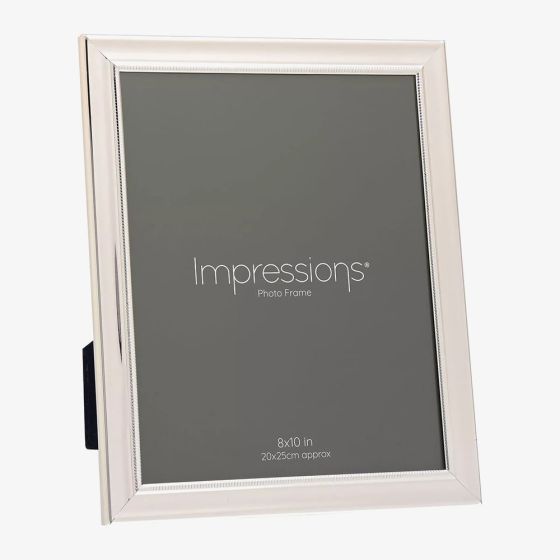 Impressions Silverplated Beaded Edge 8x10 Inch Photo Frame FS128180