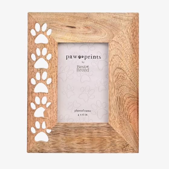 Wooden Paw Print 4X6 Photo Frame BB610