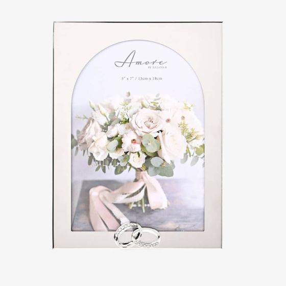 Amore Wedding Rings Arched 5X7 Photo Frame AM26657